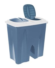 Coș de gunoi pentru deșeuri sortate, 2 x 25 l, albastru