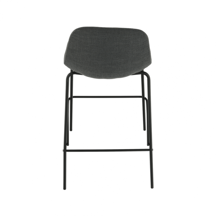 Barhocker, dunkelgrauer Stoff/Metall, MARIOLA 2 NEU