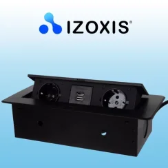 Gniazdo USB ukryte w blacie stołu - podwójne Izoxis 21446