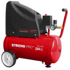 Kompresor Strend Pro OF1524, brez olja, 1,1 kW, 24 lit.
