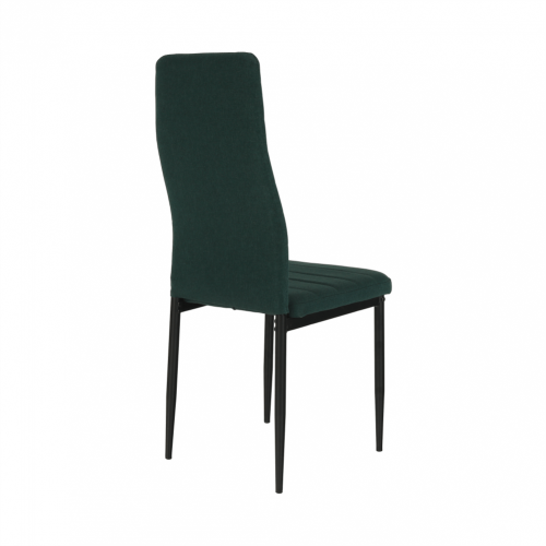 Stuhl, smaragdgrüner Stoff/schwarzes Metall, COLETA NOVA