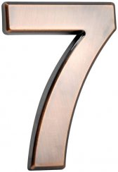 Číslo MagicHome ´7´, domovní, s lepicí páskou, bronzové, 70x100 mm, ABS