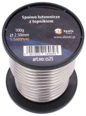 Weichlot Sn97Cu3, Durchmesser 2,5 mm, 100 g, Flussmittel SW26, XL-TOOLS