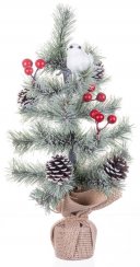 Božićno drvce MagicHome, ukrašeno, prirodno, 36 cm