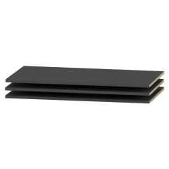 Schrankregale, schwarz, 3-tlg., SIRAN