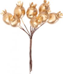 Větvička MagicHome Vánoce, šipky, zlatá, 13 cm