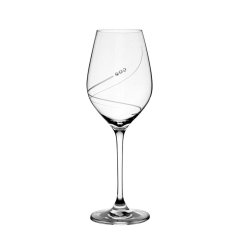 Kozarec za vino 360 ml bel, komplet 4 KRISTALI