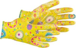 Handschuhe Strend Pro Lily, gelb, Nitril, Größe 08/M, Garten, mit Blister