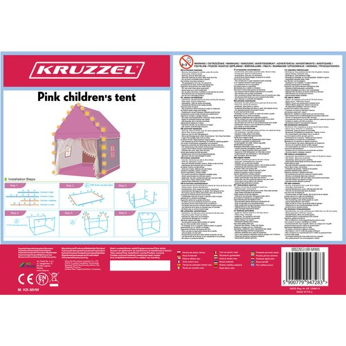 Kinderzelt - rosa Kruzzel 22653 (akce)