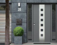 Acél postaláda újságtartóval