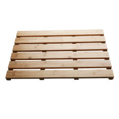 Rutschfeste Matte für das Badezimmer, naturlackierter Bambus, KLERA