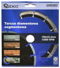 Segmentirani dijamantni disk 150 x 22 x 2,4 mm, segment 10 mm, PROFI, GEKO (akce)
