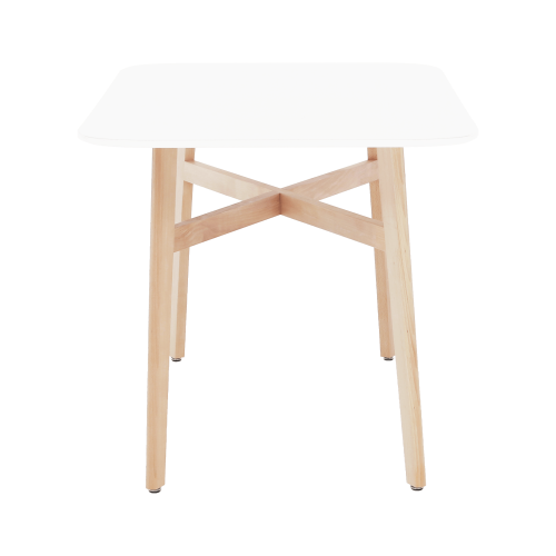 Blagovaonski stol, bijela/prirodna, 120x80 cm, CYRUS 2 NOVO