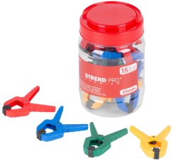 Svorka Strend Pro Premium DT825 pružinová, mix farieb, v dóze 15 ks, 1"/25 mm