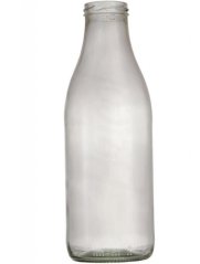 Butelka na mleko jasna 1l bezbarwna bez pokrywki, pakowana
