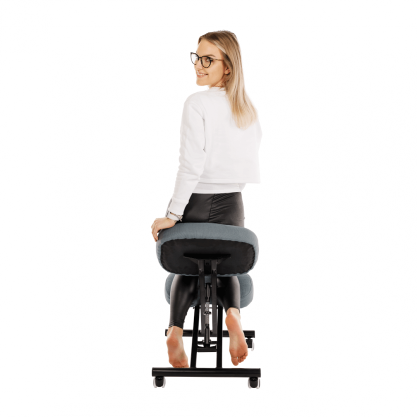 Ergonomska stolica za klečanje, svijetlo siva/crna, KILIAN