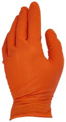 Nitrilhandschuhe orange, 50er Set, Größe XL, SOLID GRIP, GEKO