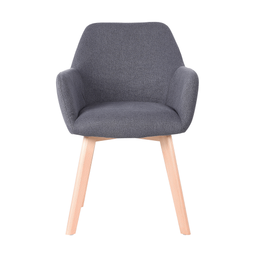 Dizajnerska fotelja, tamno siva/bukva, CLORIN NOVO