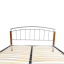 Łóżko, drewno olchowe/srebrny metal, 140x200, MIRELA
