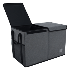 Sklopiva kutija za pohranu, siva/crna, DETER