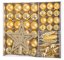 MagicHome bile de Crăciun, set, 50 buc, 4-5 cm, auriu, stea, ghirlandă, con, pentru brad