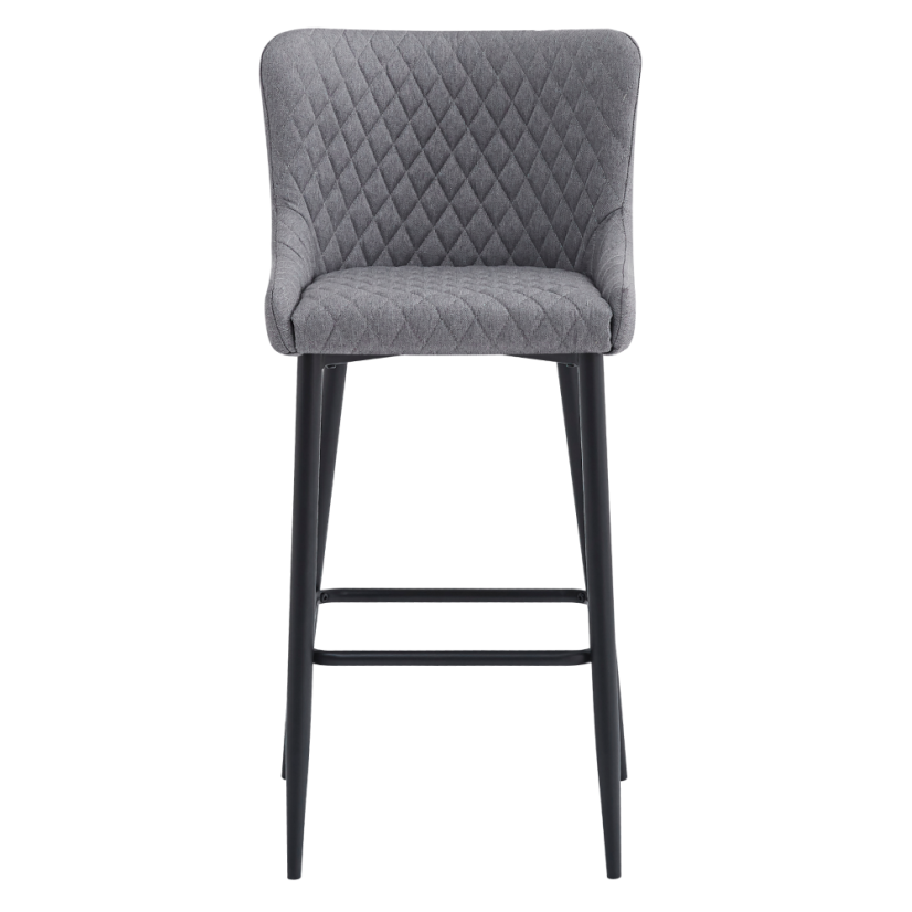 Barhocker, grau/schwarz, CEZARIA