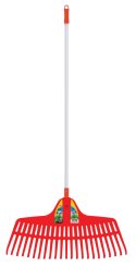 Hrable na lístie oranžové s hliníkovou KLIK násadou 150 cm, 23-zubové, RAMP