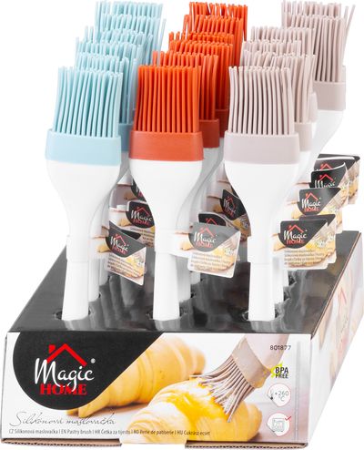 MagicHome Butterfass, Silikon, gemischte Farben, 22x4,6x1,8 cm, Verkaufsbox 18 Stk.