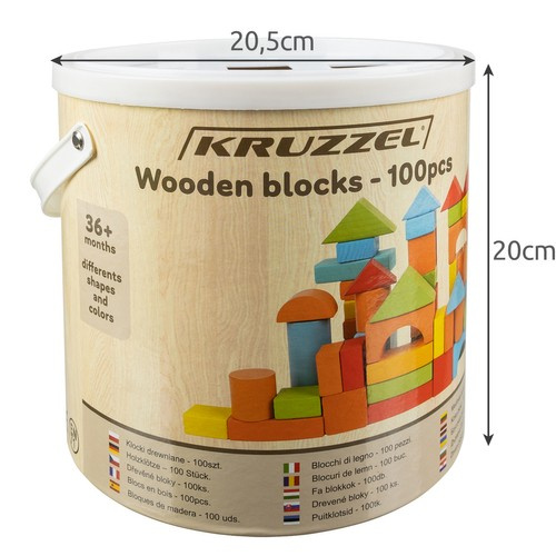 Lesene kocke - 100 kom. Kruzzel 22666