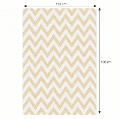 Teppich, beige-weißes Muster, 133x190, ADISA TYP 2