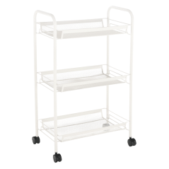 Servirni voziček, bel, JARON - AKCIJA