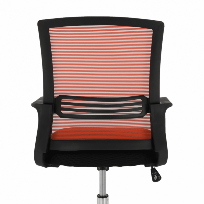 Pisarniški stol, oranžna mreža/črna tkanina, APOLO NOVO - AKCIJA