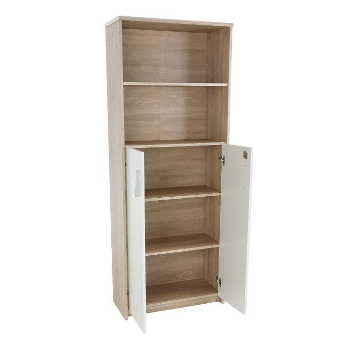 Regal mit Schrank, Sonoma-Eiche/weiß, JOHAN 2 NEW 10