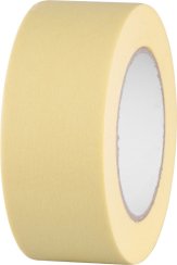 Taśma Strend Pro, 50 mm, L-50 m, 80°C, malowanie, maskowanie, klej, żółta