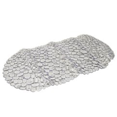 Kupaonska prostirka 69x35 cm ovalna prozirna. KLC