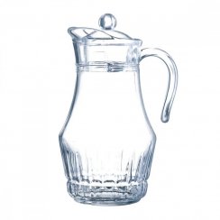 Kanne Glas 1,8L VICTORIA bis 50°C, dickes Glas mit Kunststoffverschluss KLC