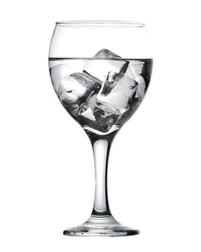 Kozarec za vino 260ml bel MISKET prozoren, steklo, set 6 kom