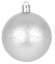 MagicHome Weihnachtskugeln, 20 Stück, 6 cm, Silber, für den Weihnachtsbaum