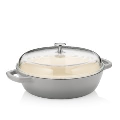 Hluboká pánev litinová CALIDO 28 cm 3,8 l šedá Hluboká pánev litinová CALIDO 28 cm 3,8 l šedá