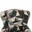 Fotel, tkanina brązowo-zielony wzór, CHARLOT
