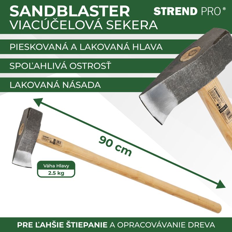 Axe Strend Pro Sandblaster A6441 2500 g, Spaltung, 900 mm, Hackmesser