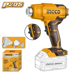 Pištola na vroč zrak HGLI2002 INGCO AKU 20V P20S INDUSTRIAL brez baterije in polnilnika.