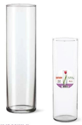 Váza DRUM II 27,5 x 8,4 cm átlátszó üveg BOHEMIA KLC
