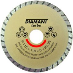 Kotuc diamantový o115x22mm, beton, TURBO