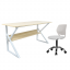 Schreibtisch mit Ablage, Eiche natur/weiß, TARCAL 140