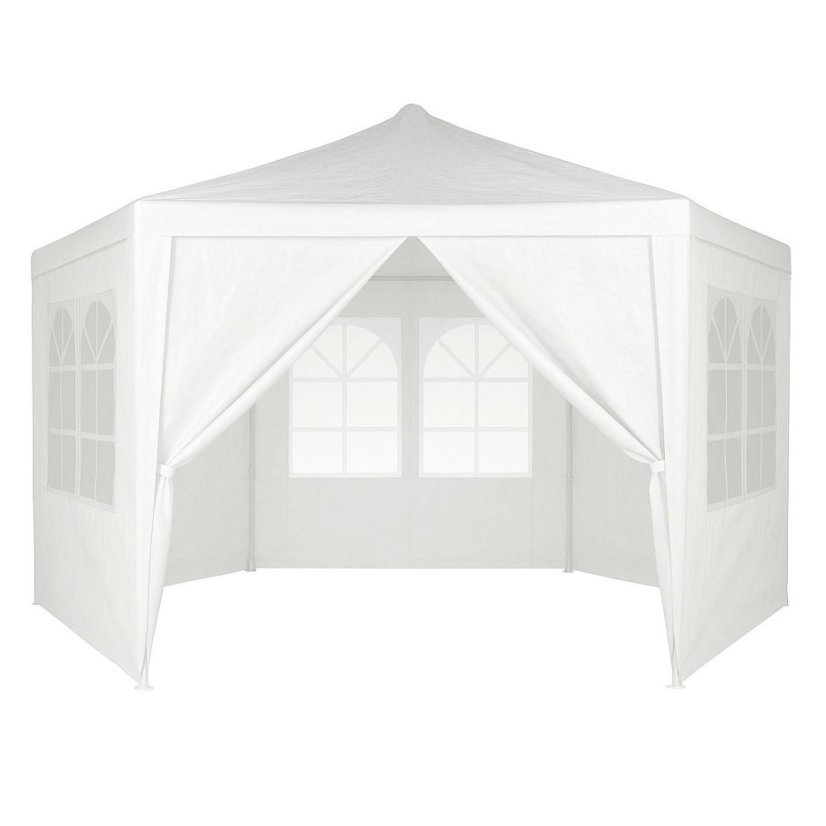 Záhradný pavilón 2x2 m s oknami biely (akce)