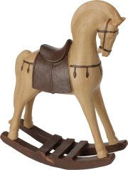 Figur Schaukelpferd 15,7x5,5x20,5 cm braunes Polyresin