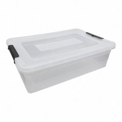 Box transparentný 28l s kolieskami