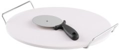 MagicHome kamen za peko, pica, z rezalnikom, pladenj, 33 cm