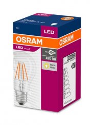 Žiarovka OSRAM® LED FIL 040 (ean9634) nestmívací, 4W/827 E27 2700K Hodnota CLASSIC A